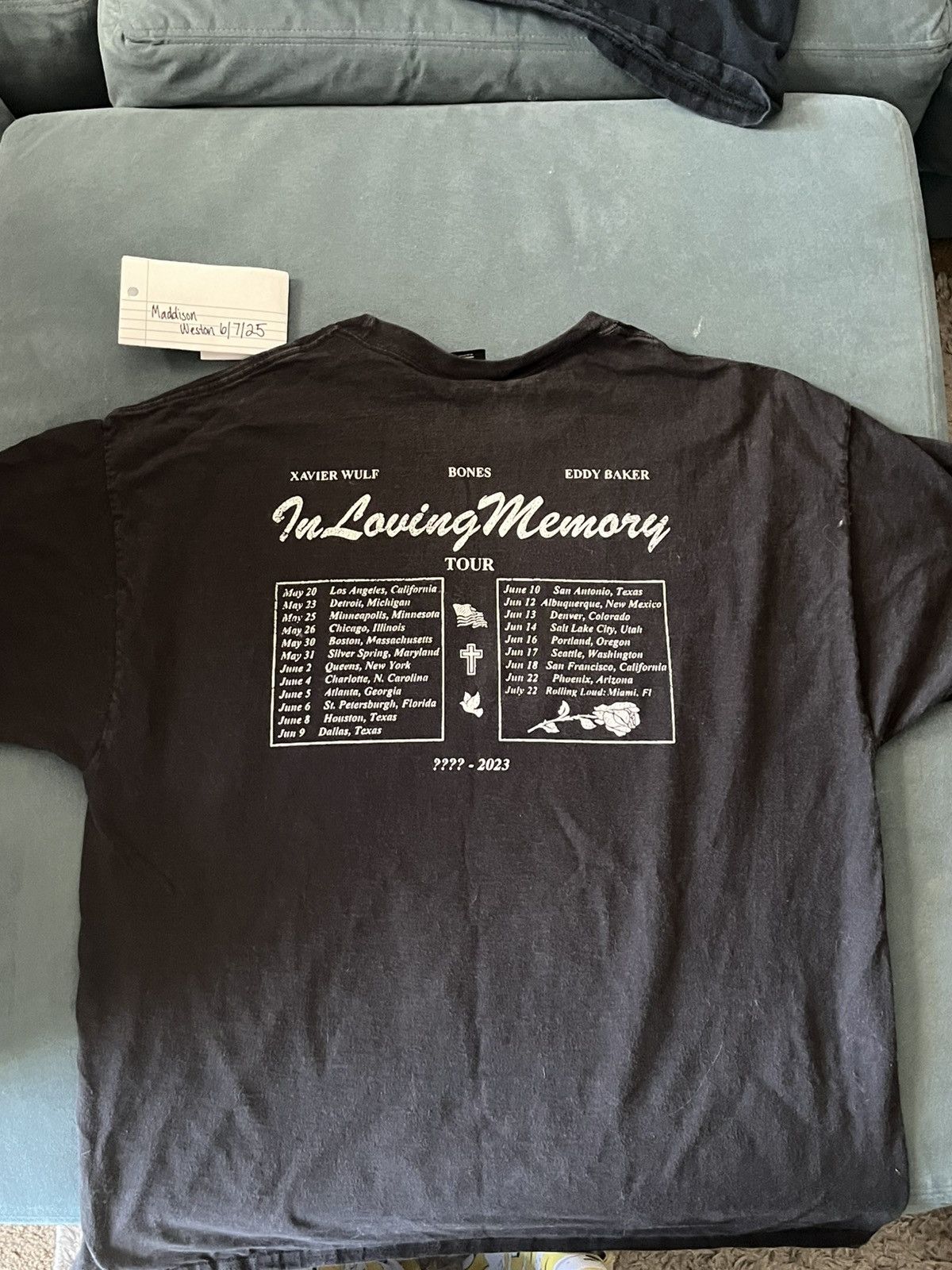 TeamSESH In Loving Memory Tour T-Shirt Size US XL / EU 56 / 4 - 3 Thumbnail