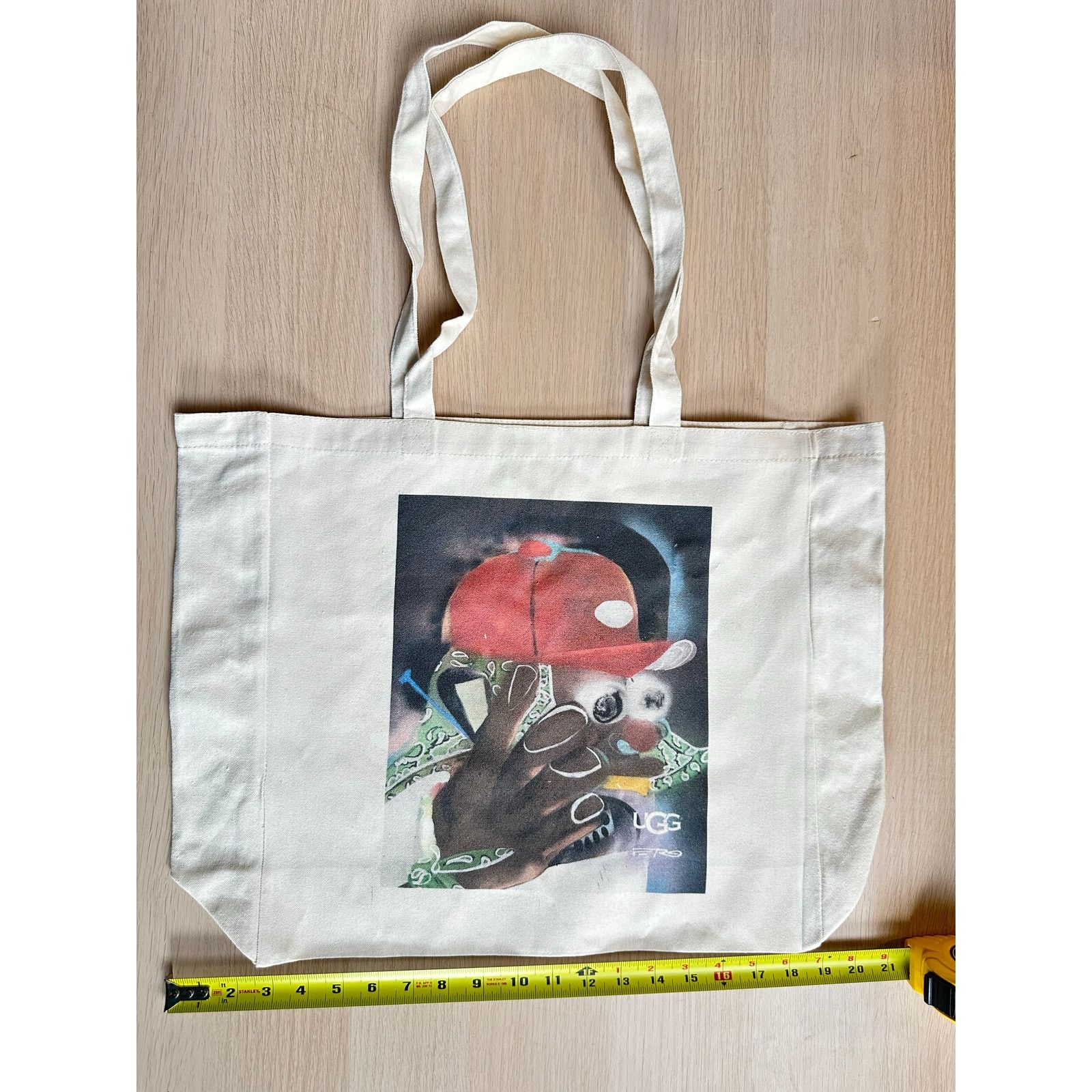 Ugg Rare Ugg x A$AP Ferg Beige Canvas Tote w/ Artwork - New Size ONE SIZE - 8 Thumbnail