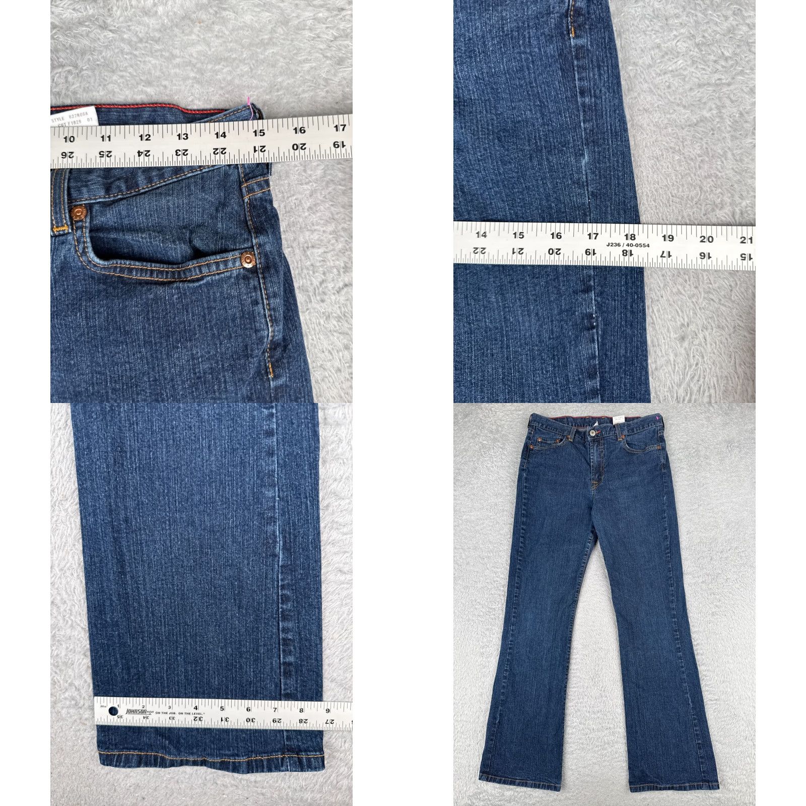 Lucky Brand VINTAGE Lucky Brand Jeans Womens 14 Blue Denim Bootcut Mid Rise 30x30 Comfort USA 5-Pocket Womens Jeans Size 36" / US 14 / IT 50 - 9 Thumbnail