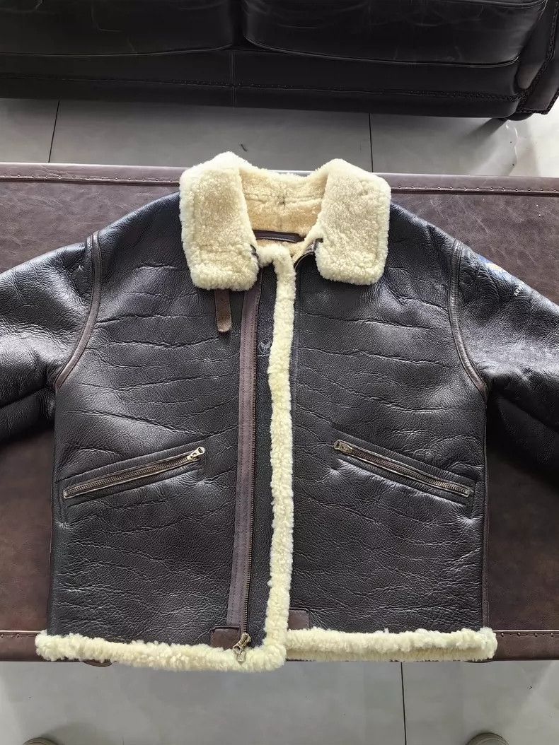 The Real McCoy's The Real McCoys s D1 Pilot Jacket Fur Lined Leather Jacket Size US M / EU 48-50 / 2 - 5 Thumbnail