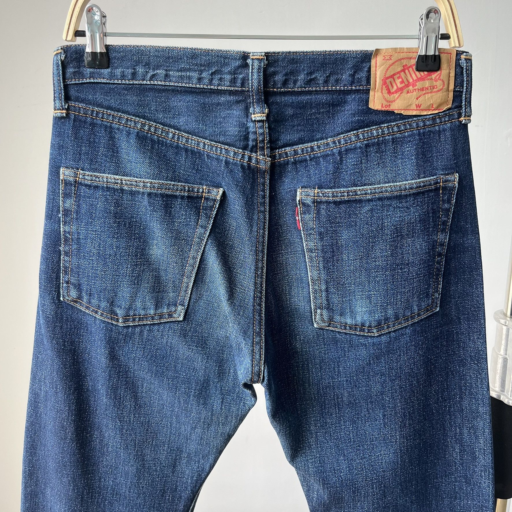 Denime Size 30x33.5 Vintage 80s Denime Big E Japan Denim S1515 Size US 30 / EU 46 - 11 Thumbnail