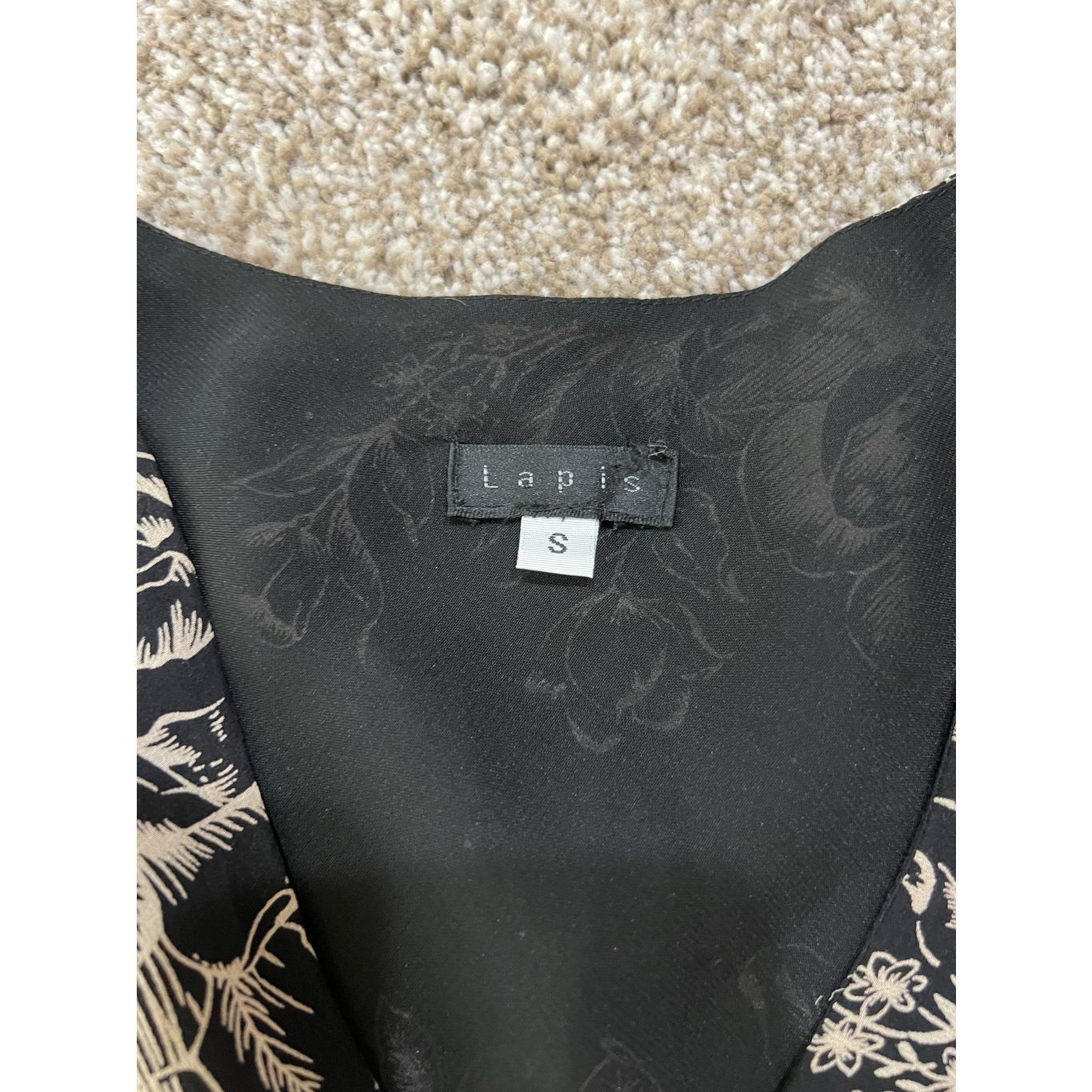 Other Lapis women Dress Silk Black Floral size S Size S / US 4 / IT 40 - 8 Thumbnail