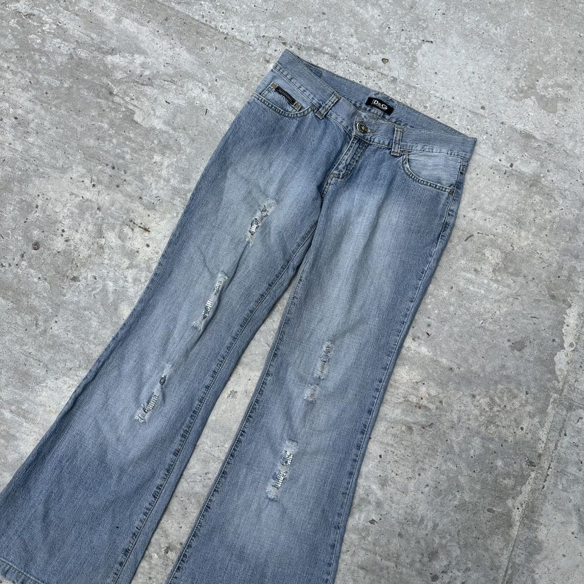 Dolce & Gabbana Vintage Dolce&Gabbana Big Logo Flare Jeans Size 32" / US 10 / IT 46 - 11 Thumbnail
