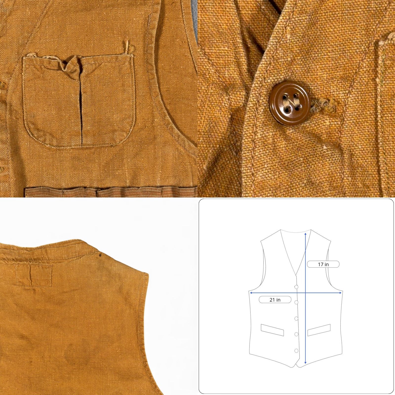 Vintage VINTAGE Montgomery Ward Hunting Vest Adult M Brown Duck Canvas Heritage 50s Mens Vest Hunting 50s USA Size US M / EU 48-50 / 2 - 8 Thumbnail