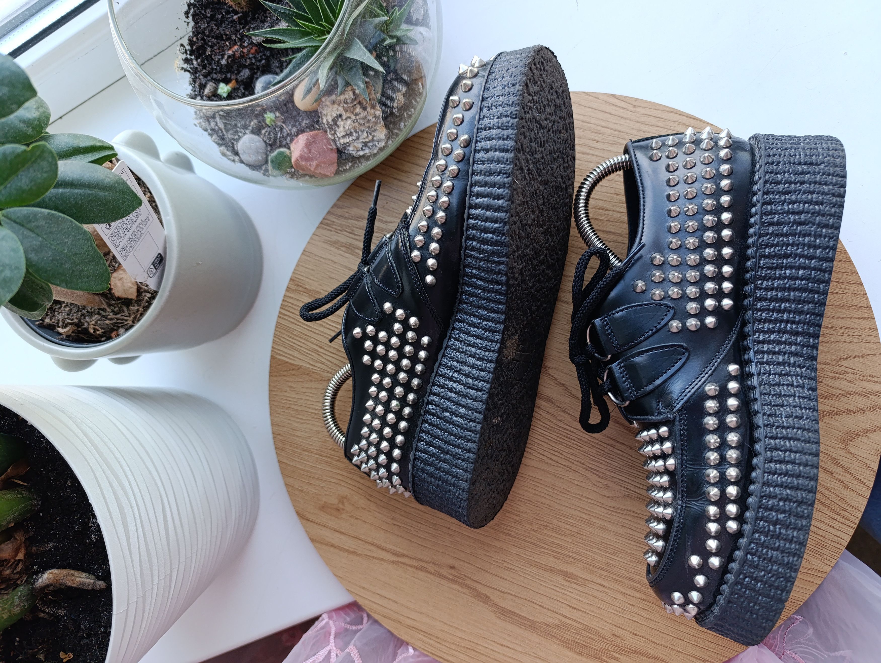 Other UNDERGROUND WOMEN STUDDED CREEPER SHOES THE ORIGINAL WULFRUN Size US 6 / IT 36 - 5 Thumbnail