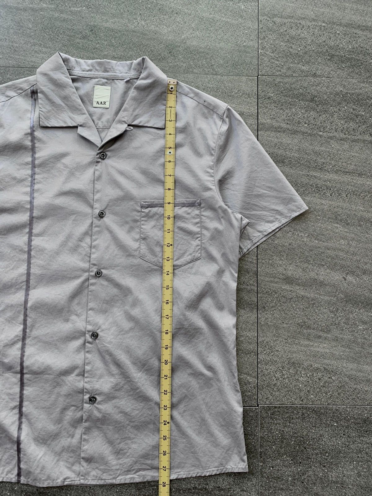 Yohji Yamamoto FREE TAX! AAR Ribbon Paneled Open Collar Shirt Size US M / EU 48-50 / 2 - 12 Thumbnail