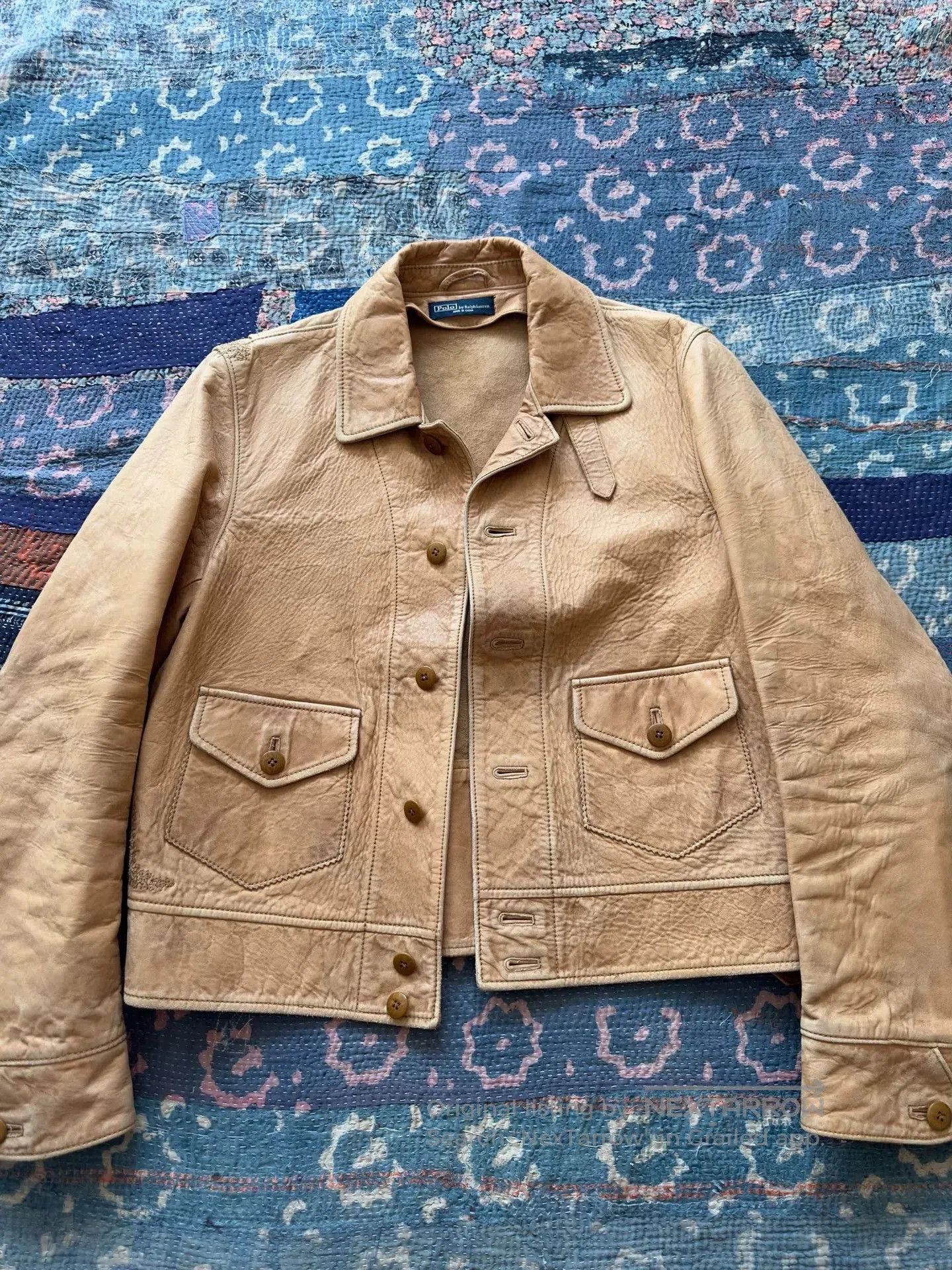 RRL Ralph Lauren beige leather jacket by polo ralph lauren. Size US M / EU 48-50 / 2 - 1 Thumbnail