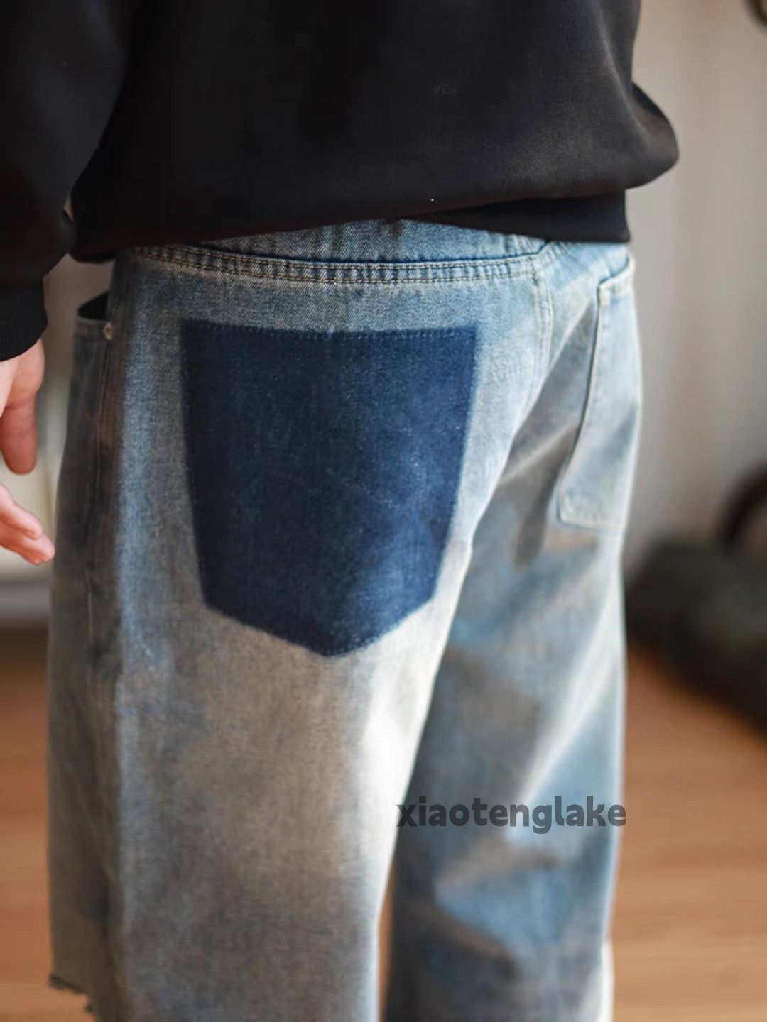 Jean × Vintage washed faded cleanfit damaged yuppie baggy jeans Size US 36 / EU 52 - 4 Thumbnail