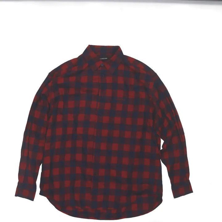 Balenciaga Balenciaga Balenciaga Red and Blue Checkered Casual Shirt Size US M / EU 48-50 / 2 - 1 Thumbnail