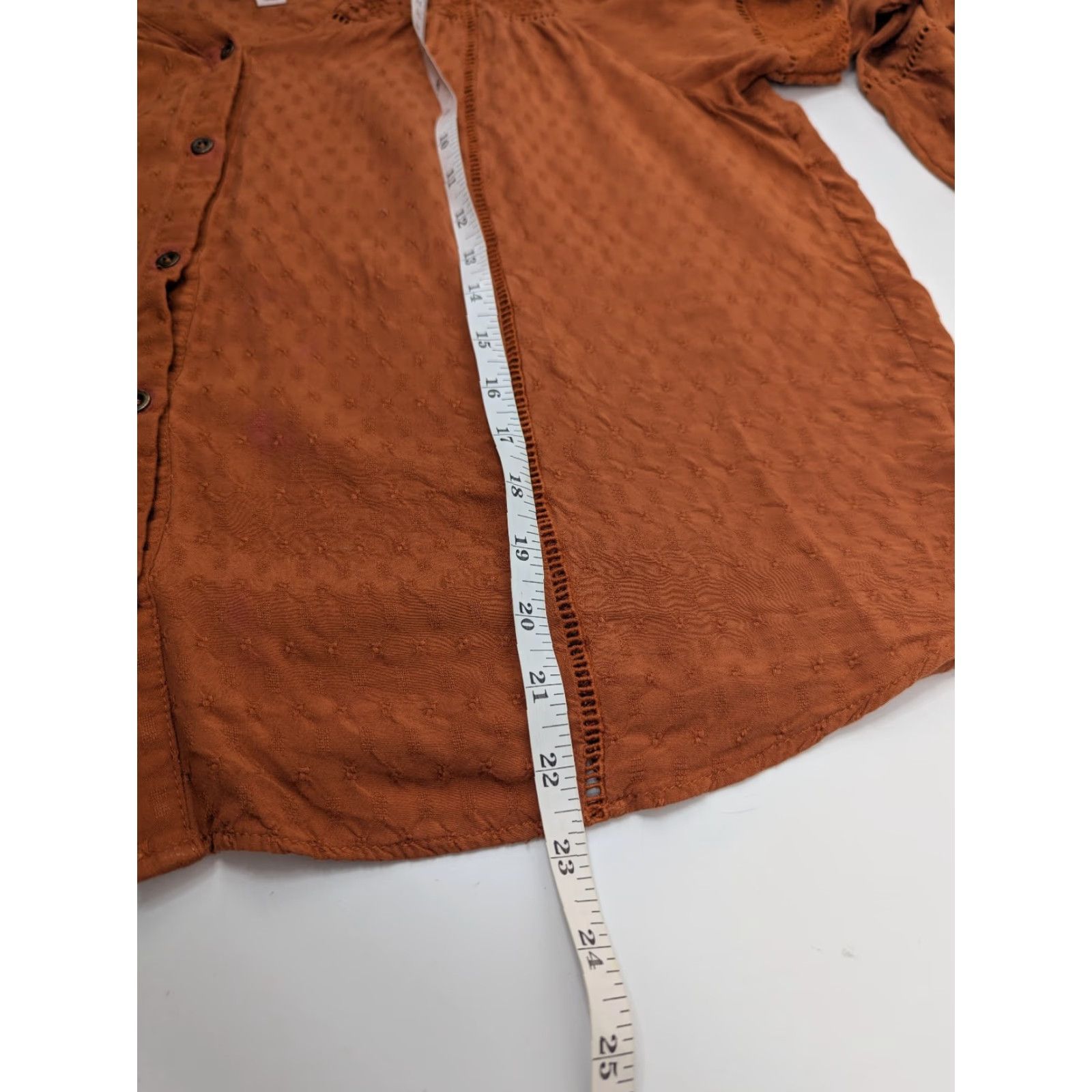 Vintage Knox Rose Blouse Women's Size L Balloon Sleeve Peasant Rayon Orange Venture Rust Boho Shirt Size L / US 10 / IT 46 - 7 Thumbnail