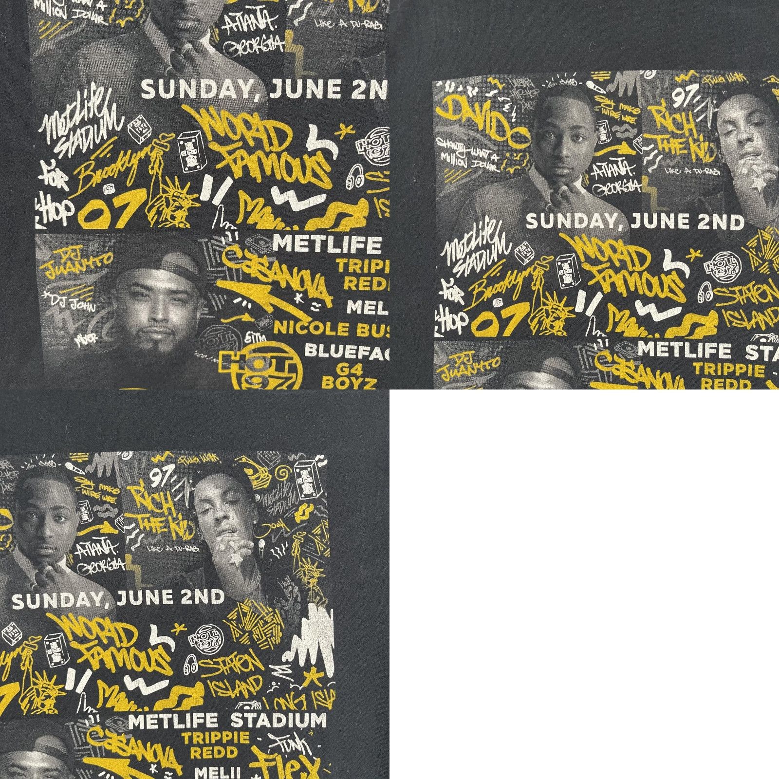 Fruit Of The Loom Hot 97 Summer Jam Shirt Mens XL Black 2019 MetLife Stadium Hip Hop Tee Shirt Size US XL / EU 56 / 4 - 9 Thumbnail