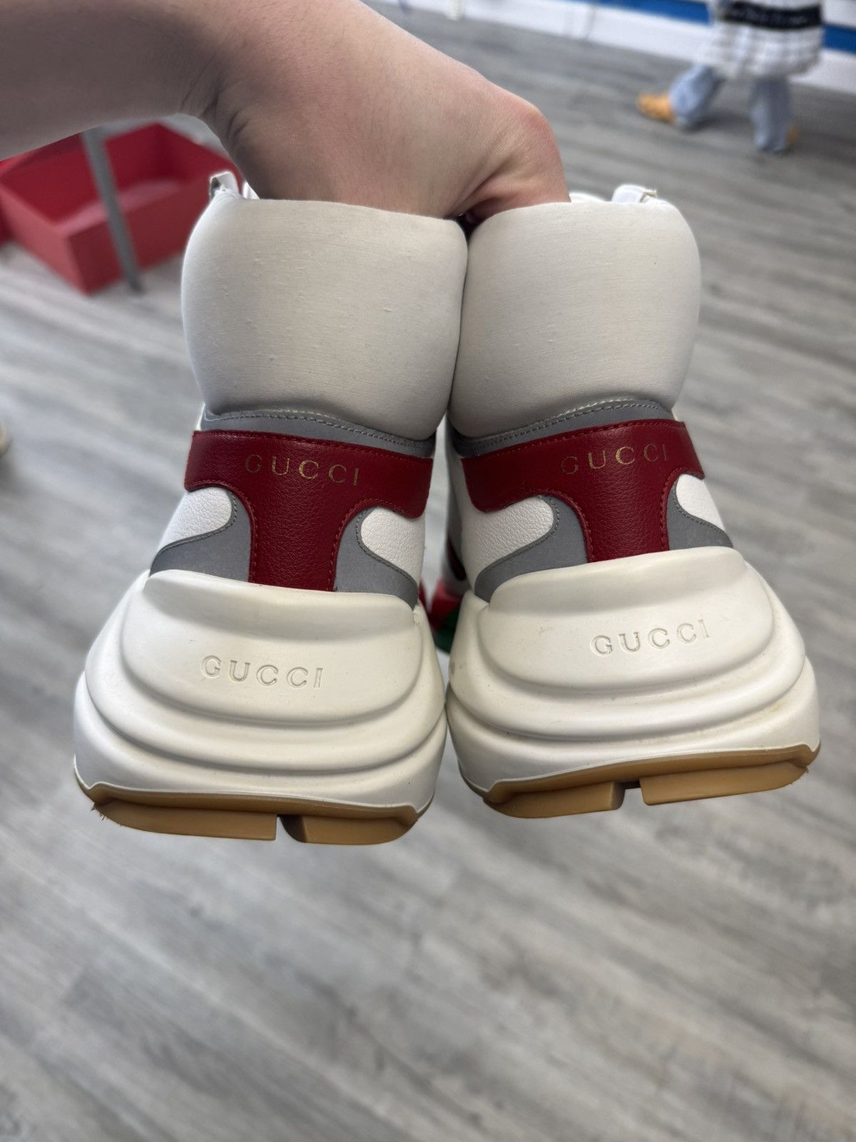 Gucci Gucci Rhyton High Top - Signature White Size US 14 / EU 47 - 5 Thumbnail