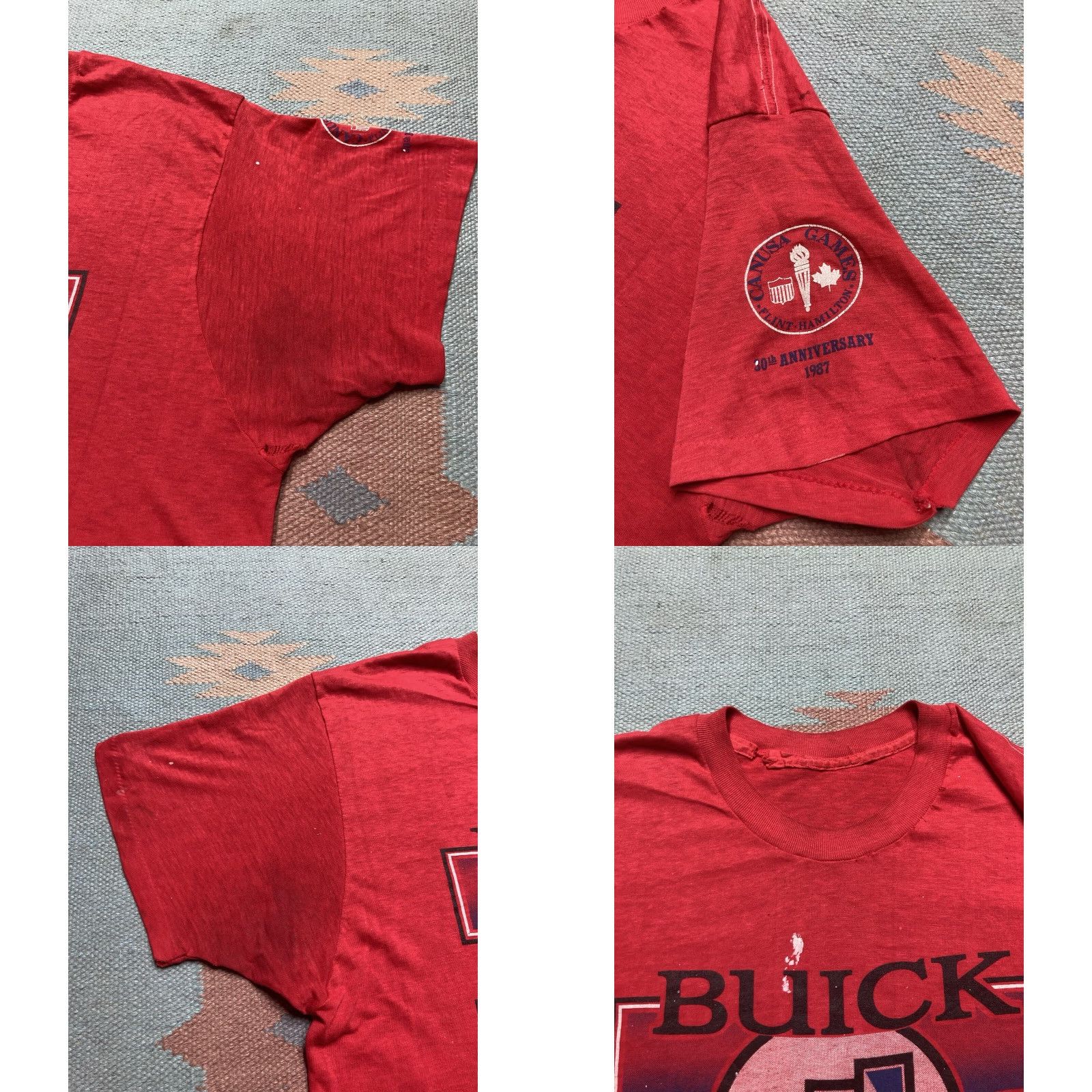 Vintage VINTAGE Buick Marathon T-Shirt 80s graphic red XL Men Size US XL / EU 56 / 4 - 8 Thumbnail