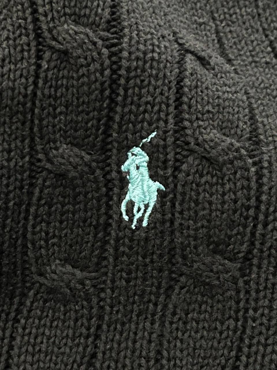 Polo Ralph Lauren Polo Ralph Lauren V - Neck Cable Knit Sweater Black Women`s Size S / US 4 / IT 40 - 5 Thumbnail