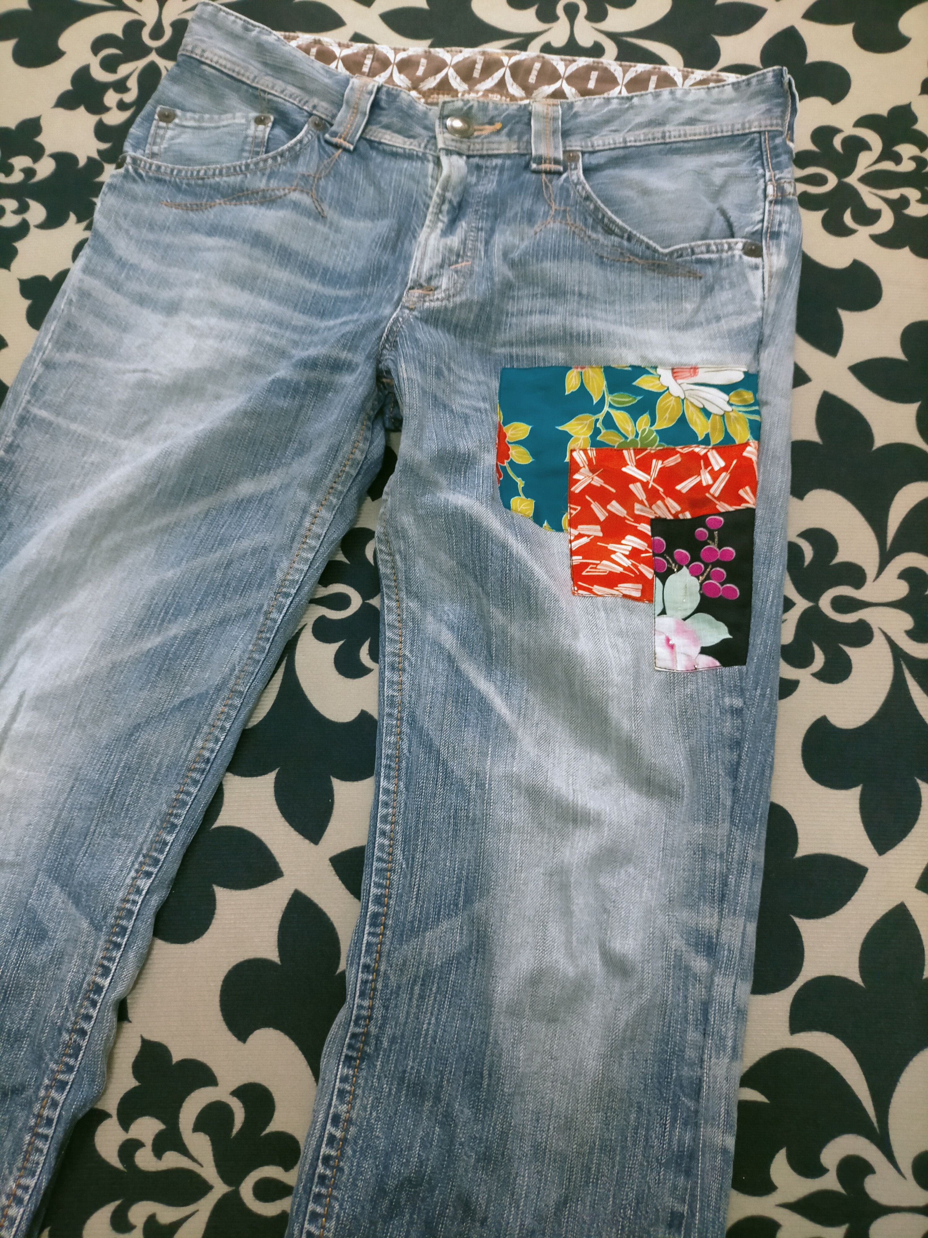 Edwin × Le Grande Bleu (L.G.B.) 🔥Flared🔥 Edwin xv Thrashed Patchwork Jeans Size US 32 / EU 48 - 5 Thumbnail