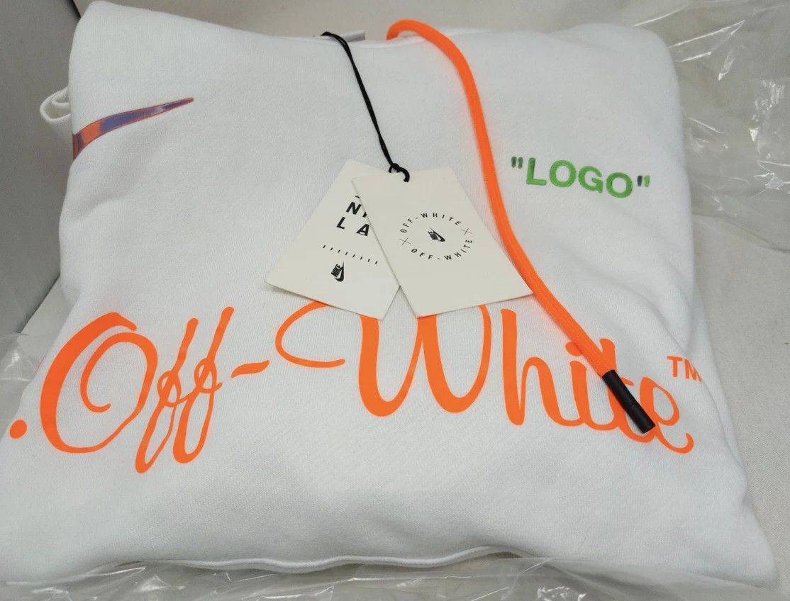 Nike × Off-White "Football, Mon Amour" White Hoodie Mercurial NRG S/S 18 Size US XS / EU 42 / 0 - 2 Thumbnail
