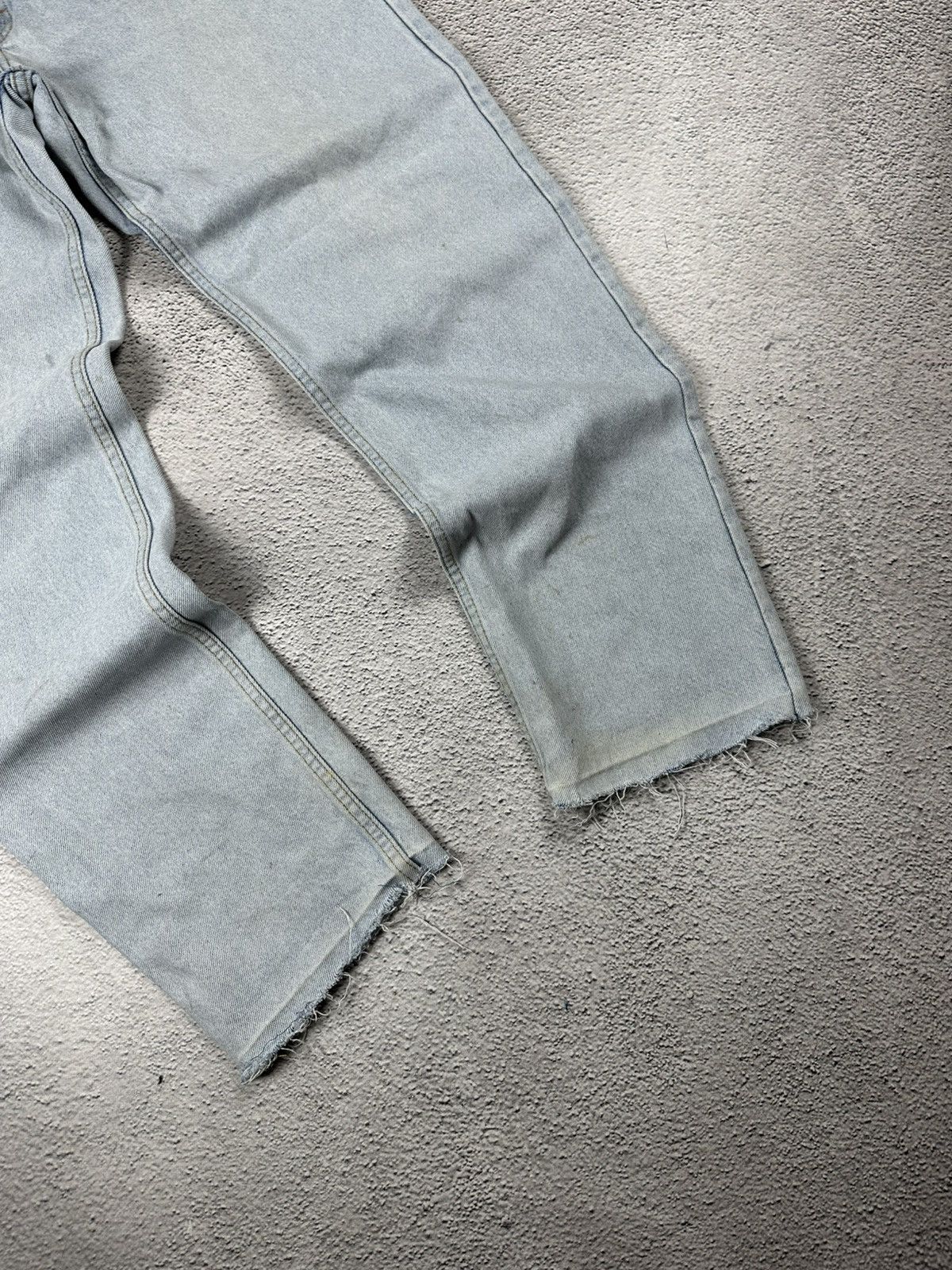 Lee Vintage Lee Riders Washed Denim Blue Jeans Baggy Flared Y2K Size US 35 - 7 Thumbnail