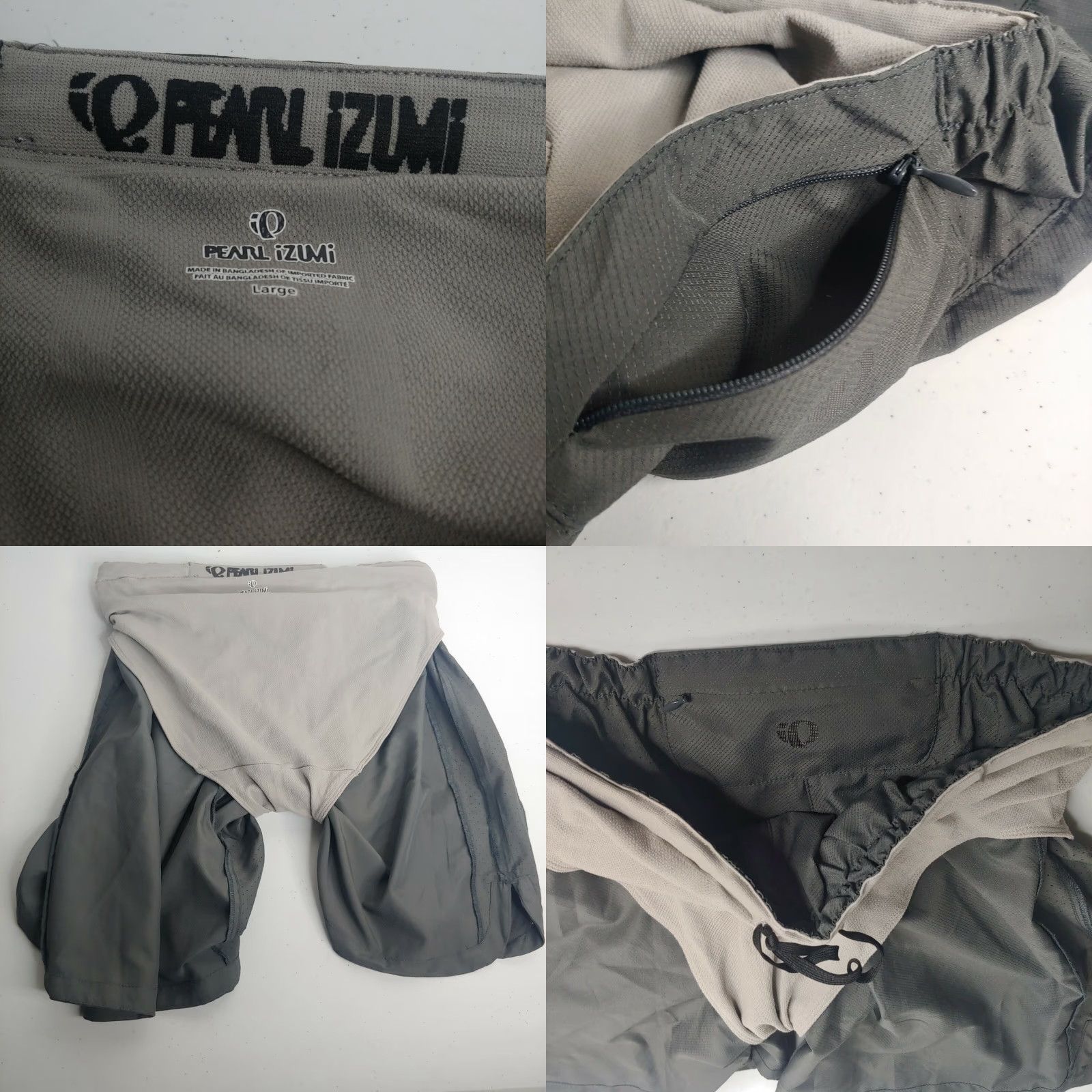 PEARL iZUMi Pearl Izumi Cycling Shorts Men L Athletic Gray 30-34" Breathable Lined 7.5" Inseam Bike Size US 30 / EU 46 - 8 Thumbnail