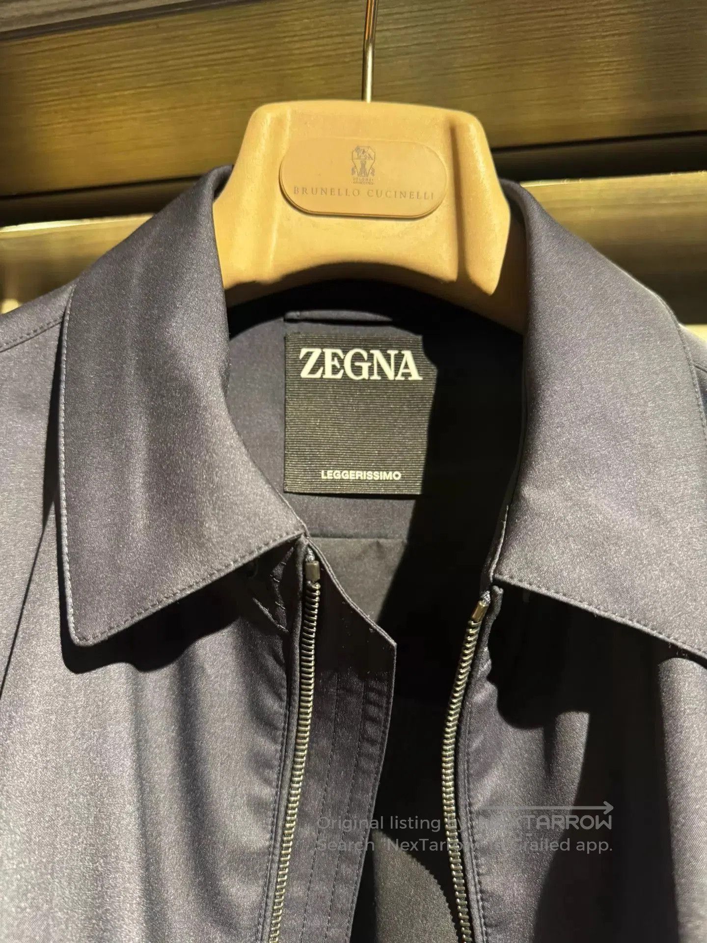 Ermenegildo Zegna Blue Lightweight Zip-Front Jacket Size S. Size US S / EU 44-46 / 1 - 2 Thumbnail