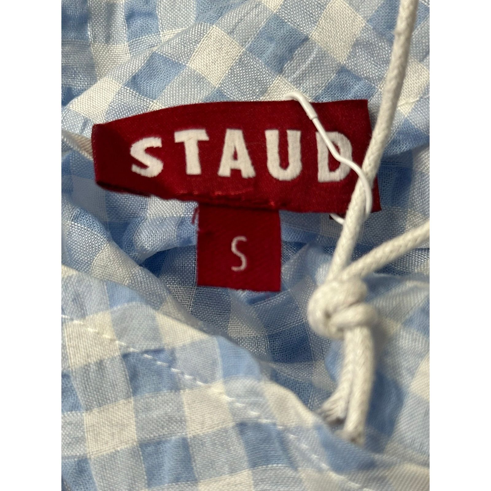 Staud STAUD Phare Maxi Dress Sky Gingham S Size S / US 4 / IT 40 - 4 Thumbnail