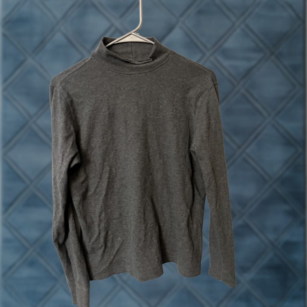 Lands' End Lands' End Women T-Shirt Gray Mock Neck Long Sleeve Casual, Small Size S / US 4 / IT 40 - 1 Thumbnail