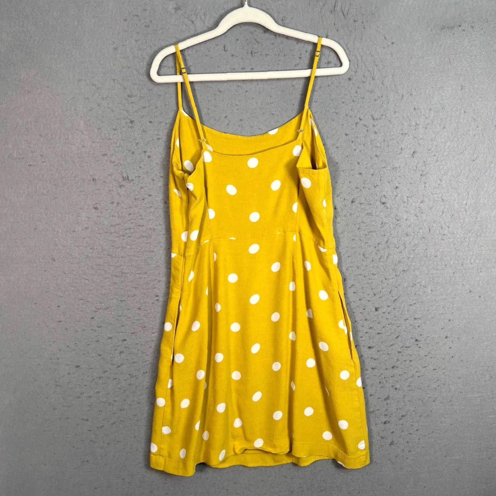 Vintage Wilfred Womens Size 2 Yellow Polka Dot Spaghetti Strap Mini Dress Shirt? Size XS / US 0-2 / IT 36-38 - 2 Thumbnail