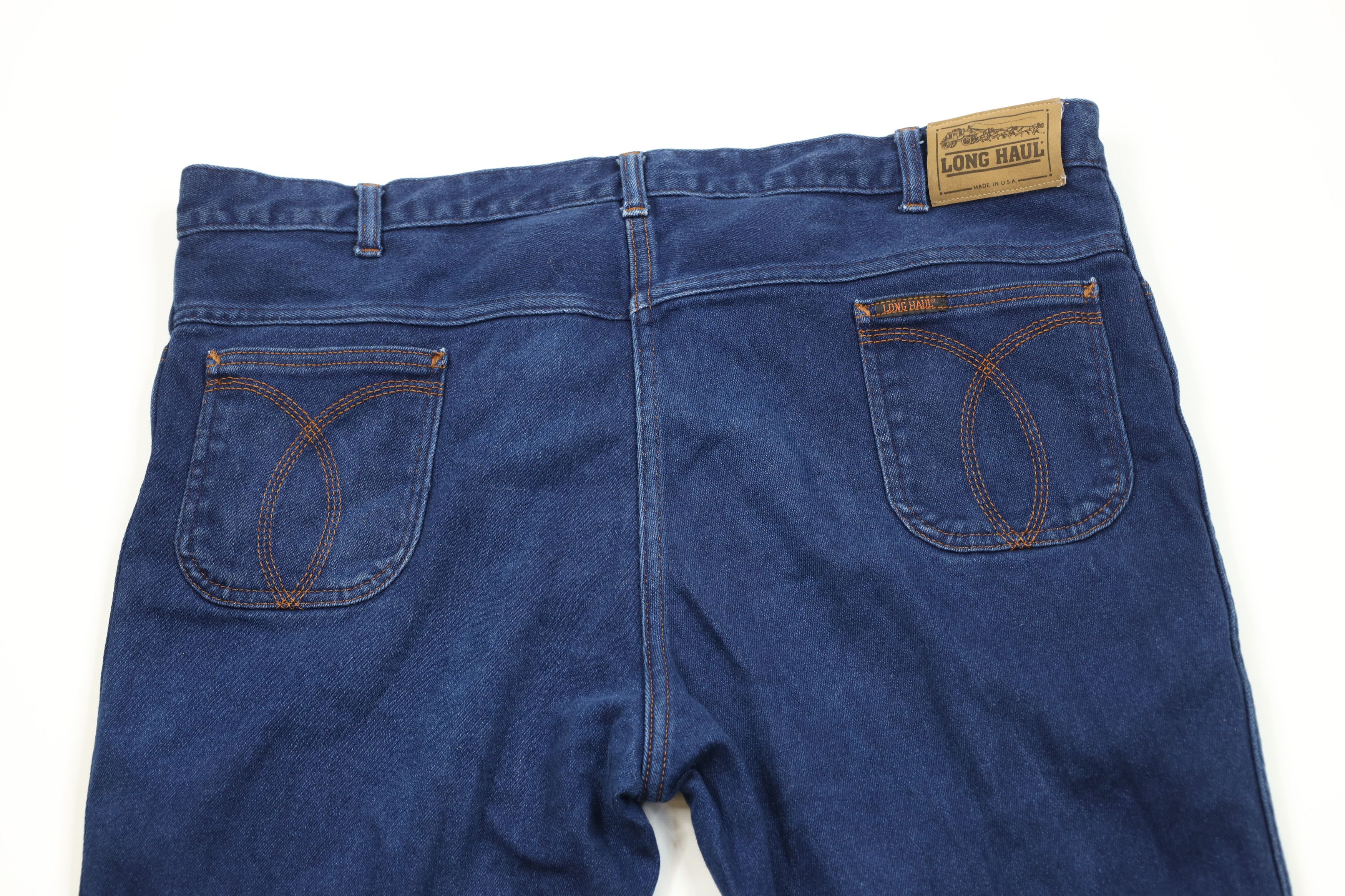 Vintage Vintage 70s Streetwear Wide Leg Denim Jeans Indigo Blue USA Size US 44 / EU 60 - 11 Thumbnail