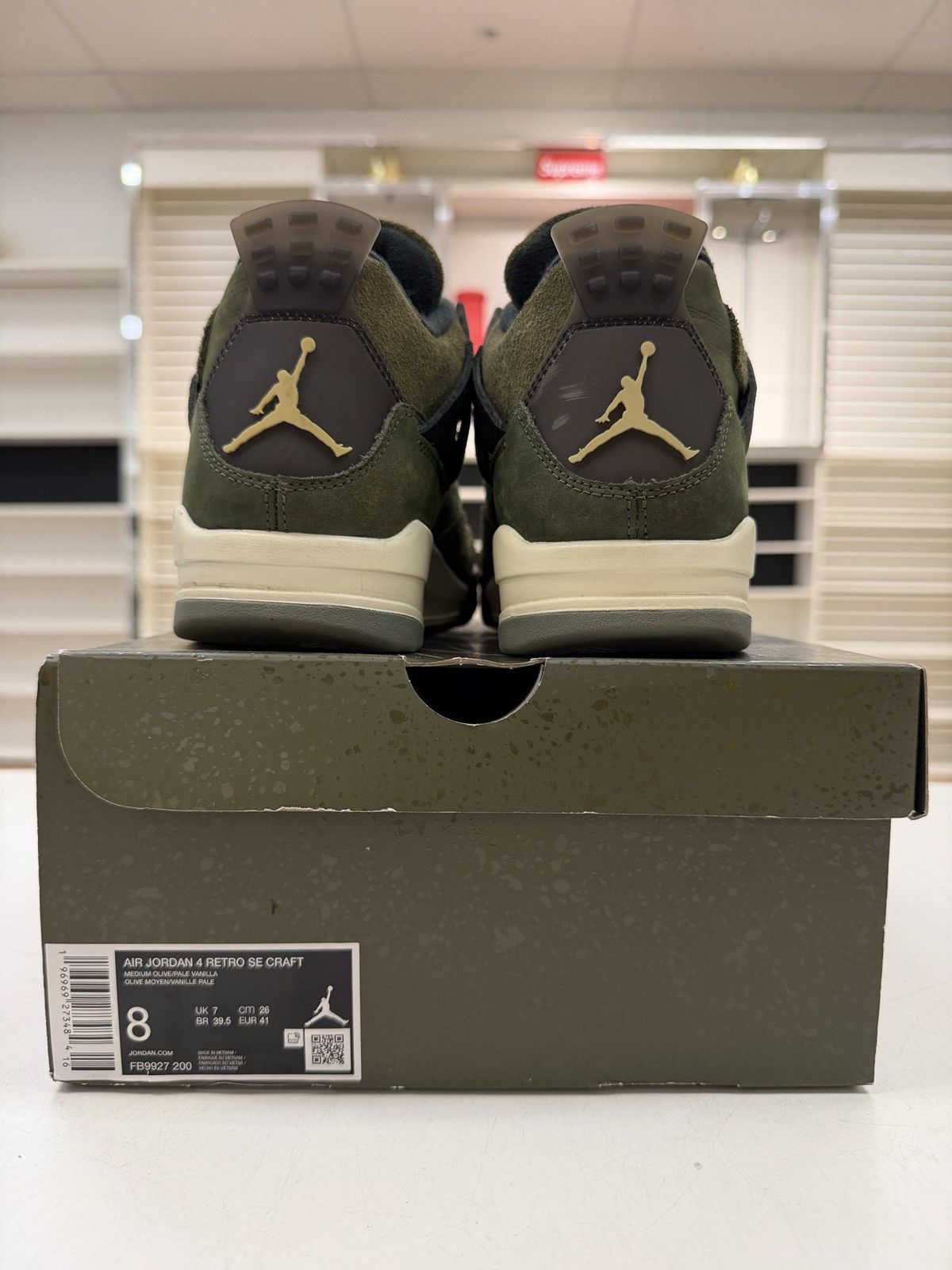 Jordan Brand Air Jordan 4 Retro SE Craft 'Olive' - LIGHTLY WORN WITH BOX Size US 8 / EU 41 - 5 Thumbnail