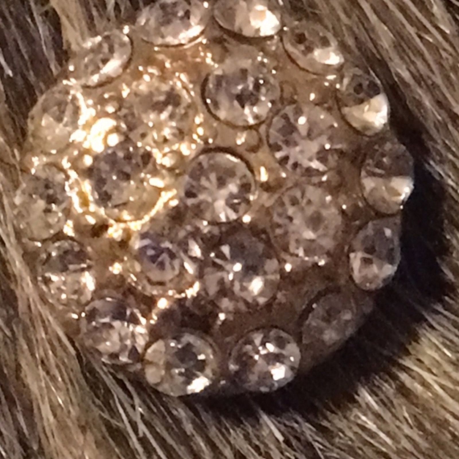 Jewelry Round sparkle rhinestone pierced earrings Size ONE SIZE - 4 Thumbnail