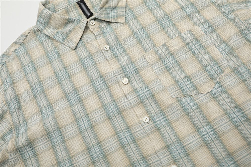 Japanese Brand × Vintage Men's loose street style casual lapel contrast plaid shirt Size US M / EU 48-50 / 2 - 4 Thumbnail