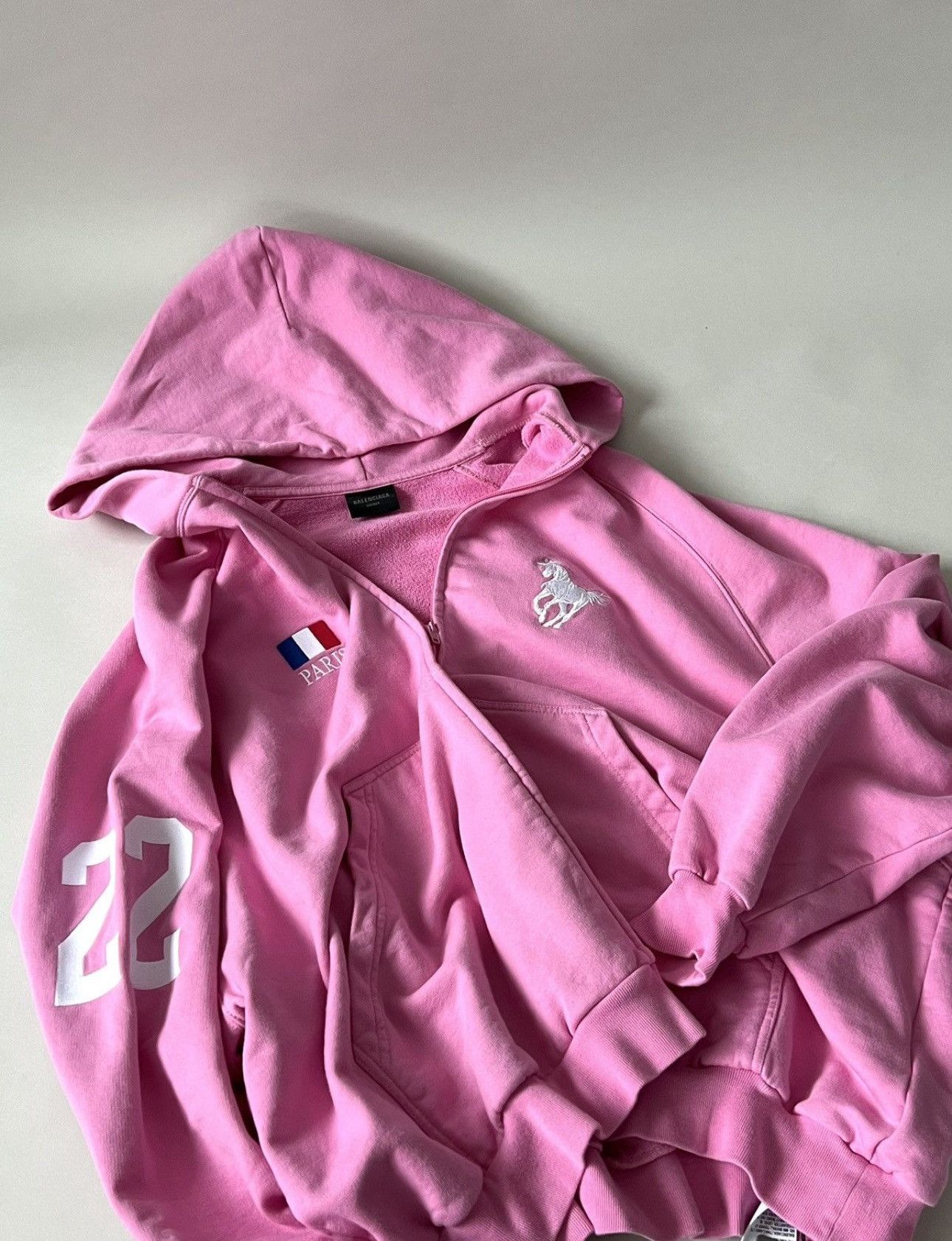 Balenciaga Balenciaga Pink Polo Hoodie Size US XXL / EU 58 / 5 - 2 Thumbnail