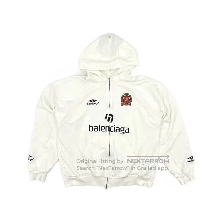Balenciaga Balenciaga Classic Stylish White Hoodie Jacket. Size US XXS / EU 40 - 2 Thumbnail
