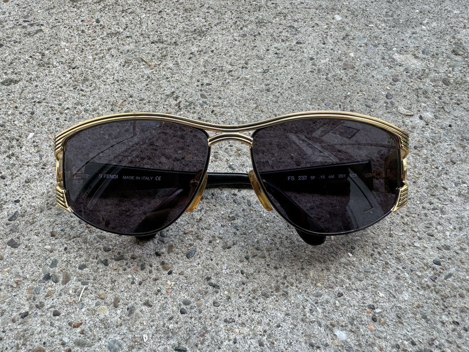 Fendi Vintage Fendi (FS 232 201) Sunglasses original case. (Rare) Size ONE SIZE - 1 Thumbnail
