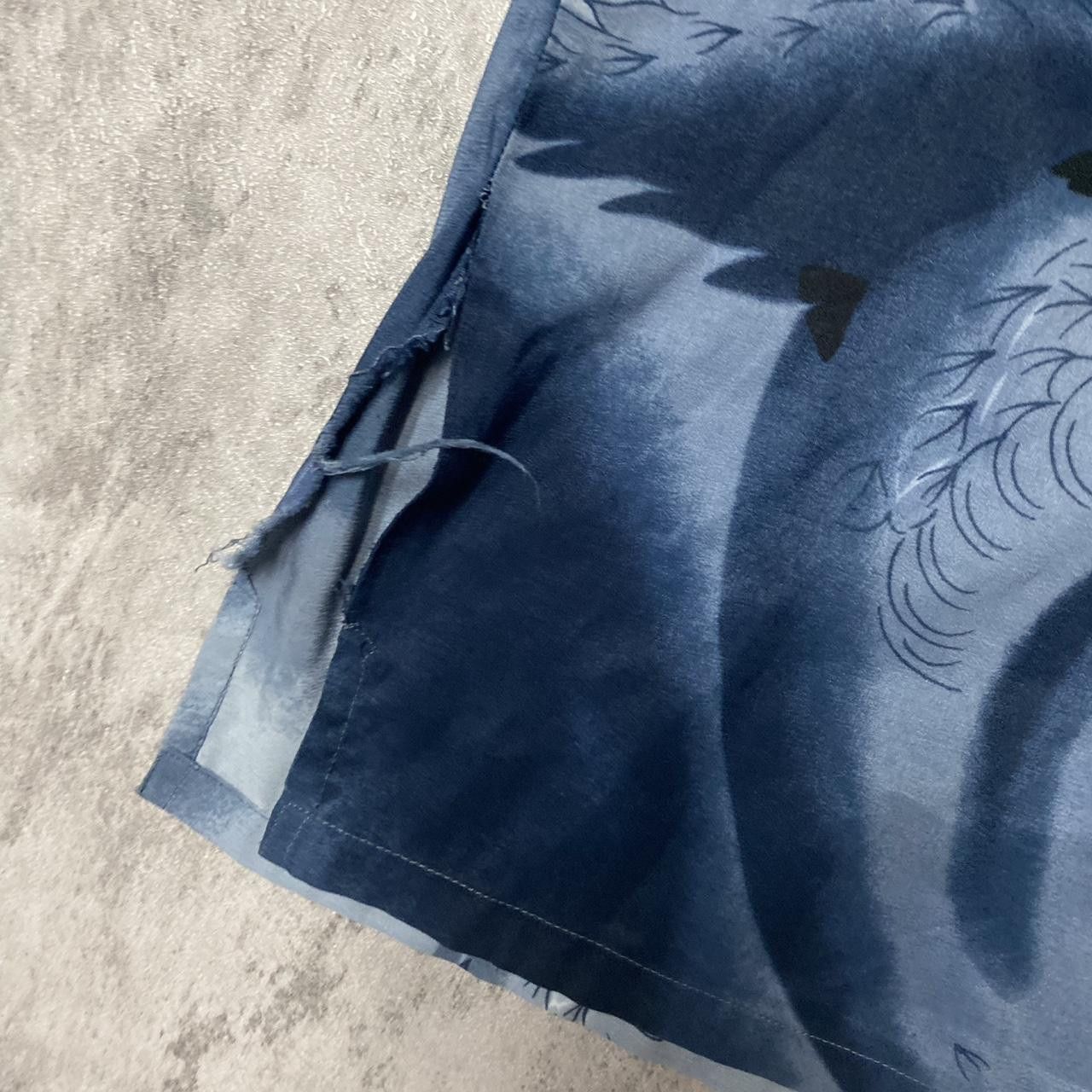 Other Blue and black silk button-up shirt with dragon Size US XL / EU 56 / 4 - 4 Thumbnail