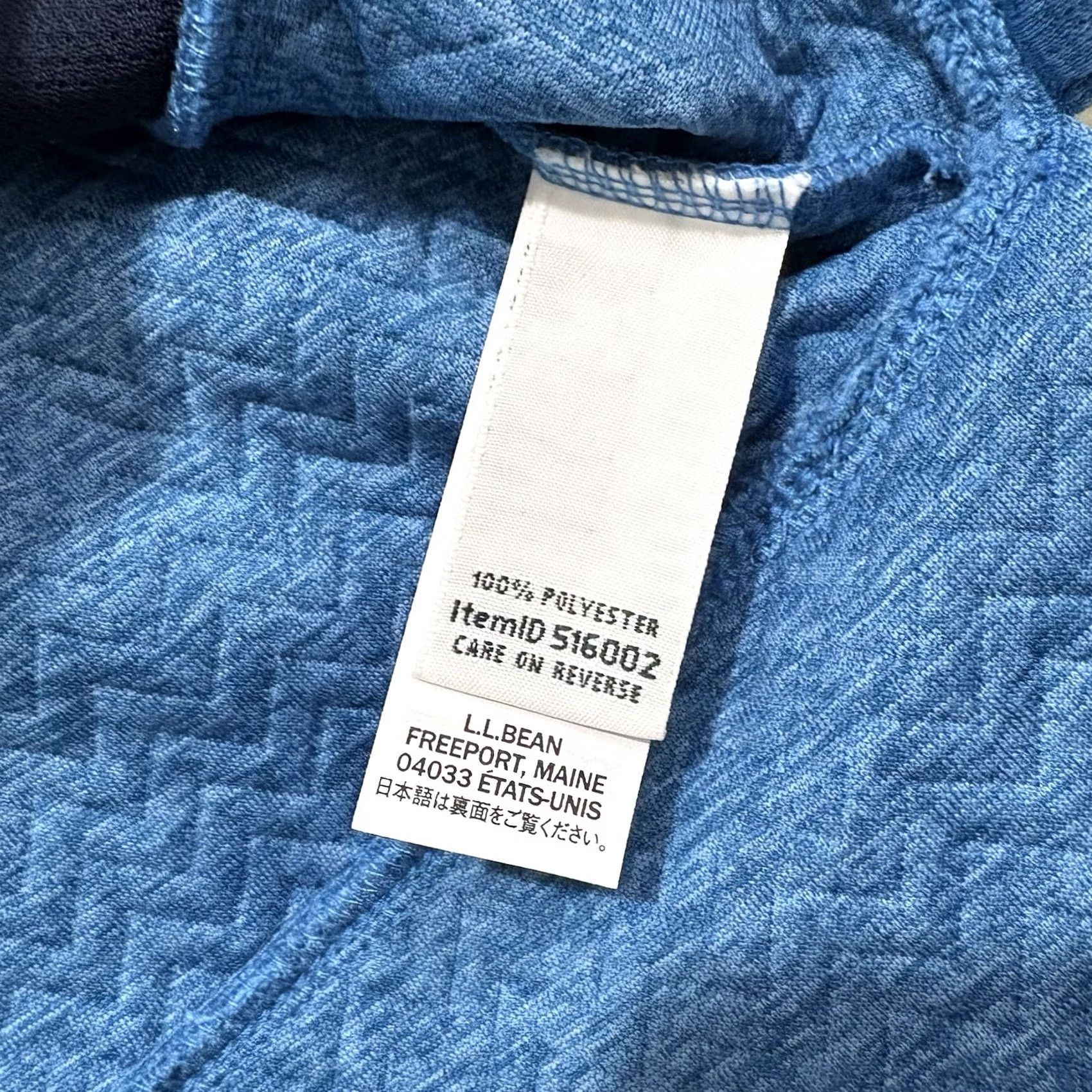 Vintage L.L. Bean Marine Blue Half-Zip Quilted Pullover Sweatshirt Womens L Size L / US 10 / IT 46 - 5 Thumbnail