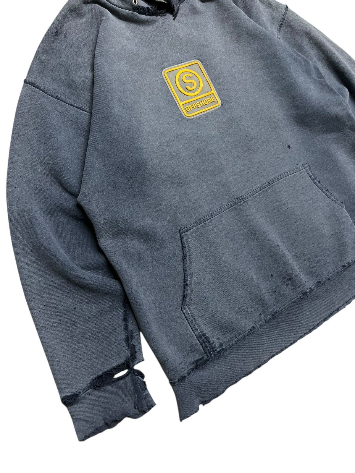 Vintage 90s Offshore Thrashed Sunfaded Pullover Hoodie Size US M / EU 48-50 / 2 - 2 Thumbnail