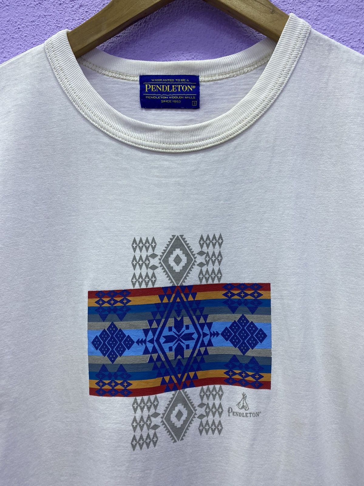 Pendleton × Vintage Vintage Pendleton Art Design White Tee Size US S / EU 44-46 / 1 - 2 Thumbnail