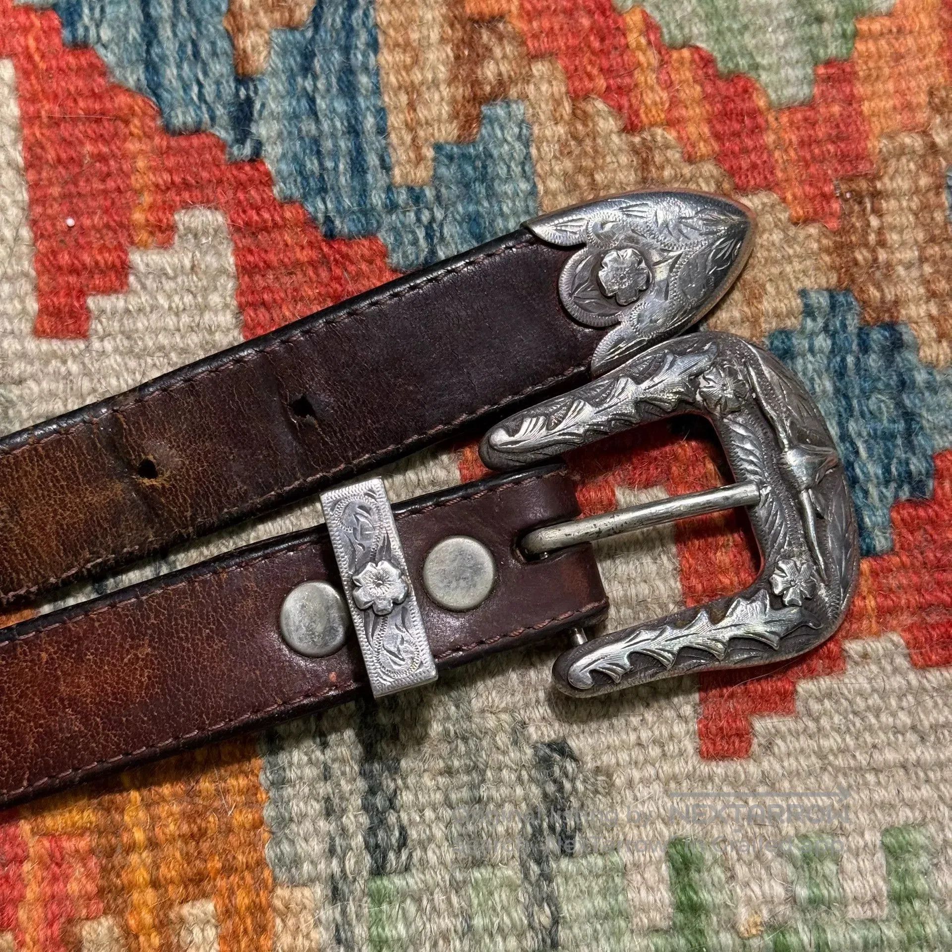 Polo Ralph Lauren Ralph Lauren Silver Buckle Leather Belt. Size ONE SIZE - 1 Thumbnail
