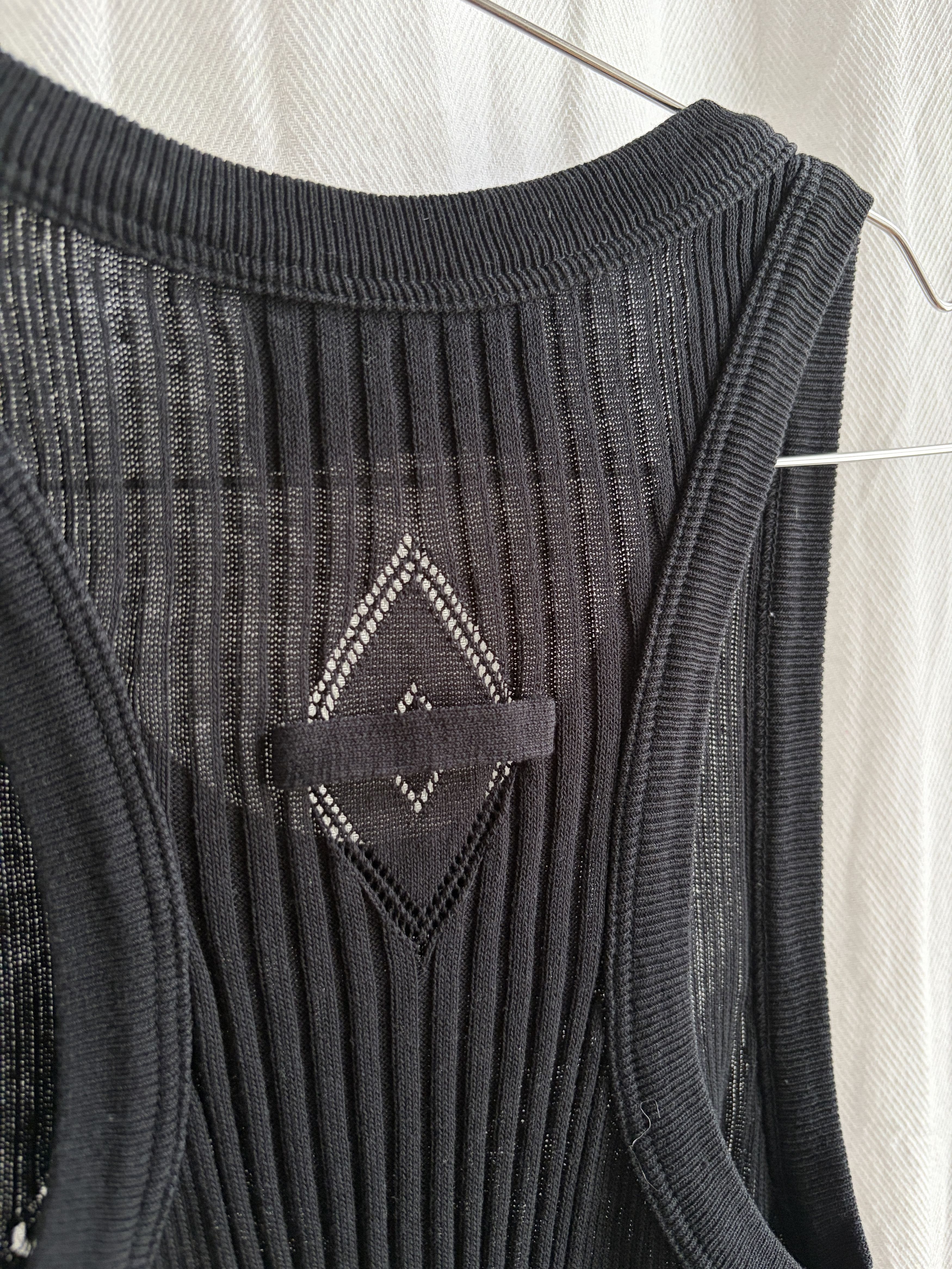Jean Paul Gaultier 90s Structured Semi-Sheer Ribbed Mini Dress Size M / US 6-8 / IT 42-44 - 8 Thumbnail
