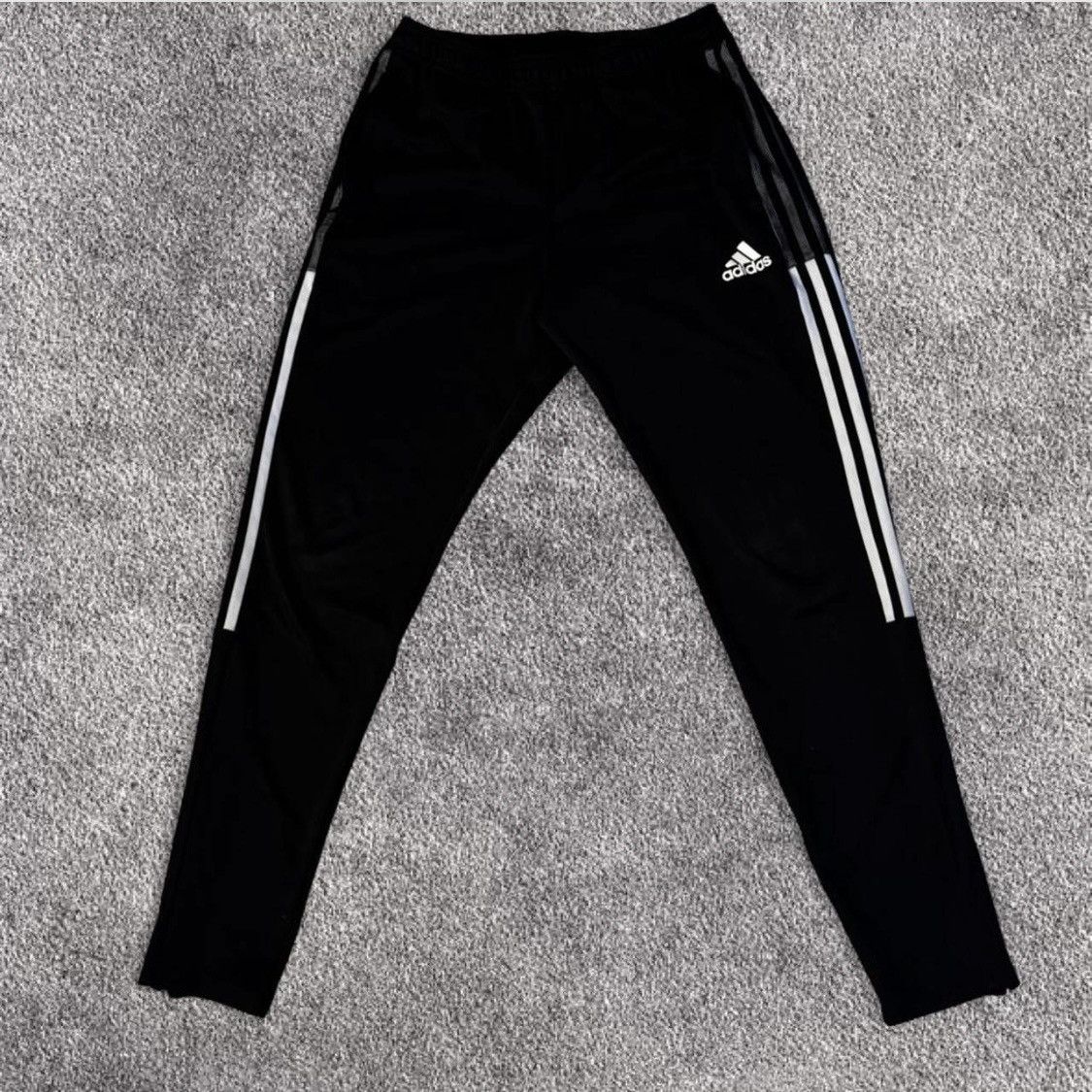 Adidas Black Adidas joggers with white stripes Size US 32 / EU 48 - 1 Thumbnail