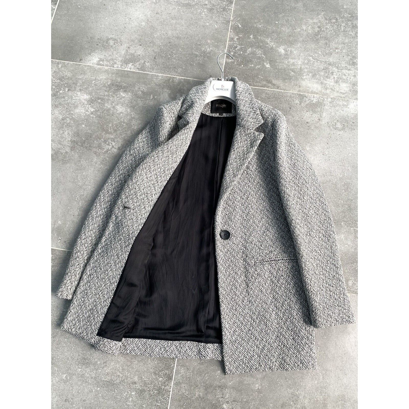 Designer × Maje Women's MAJE Wool Trench Coat Jacket EU 36 UK 8 US 4 IT 40 S Size S / US 4 / IT 40 - 9 Thumbnail