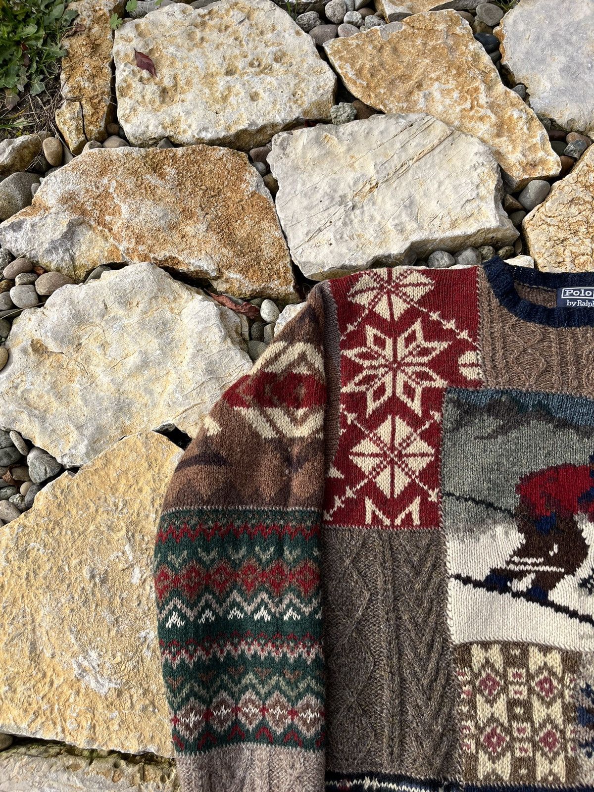 Ralph Lauren Vintage Polo Ralph Lauren 90s sweater hand knit ski kanye Size US L / EU 52-54 / 3 - 5 Thumbnail