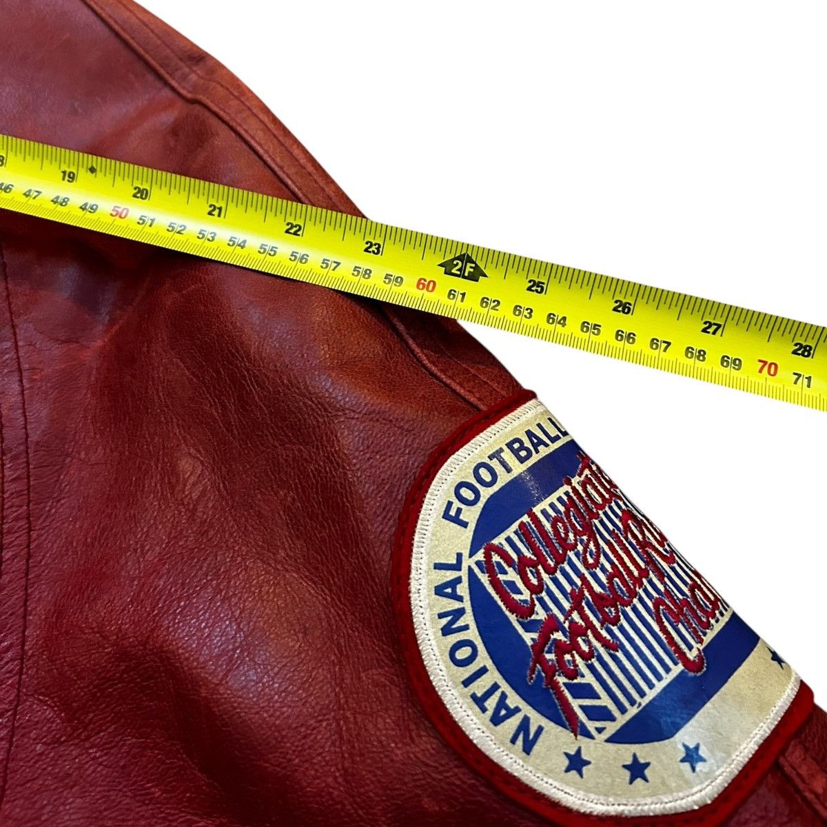 Avirex 90s Avirex Leather Varsity Bomber Jacket Mens XL Red Vintage Size US XL / EU 56 / 4 - 22 Thumbnail