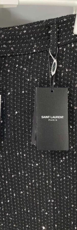 Saint Laurent Paris × Yves Saint Laurent SAINT LAURENT sequined woven casual pants2410-Nextarrow Size 28" / US 6 / IT 42 - 3 Thumbnail