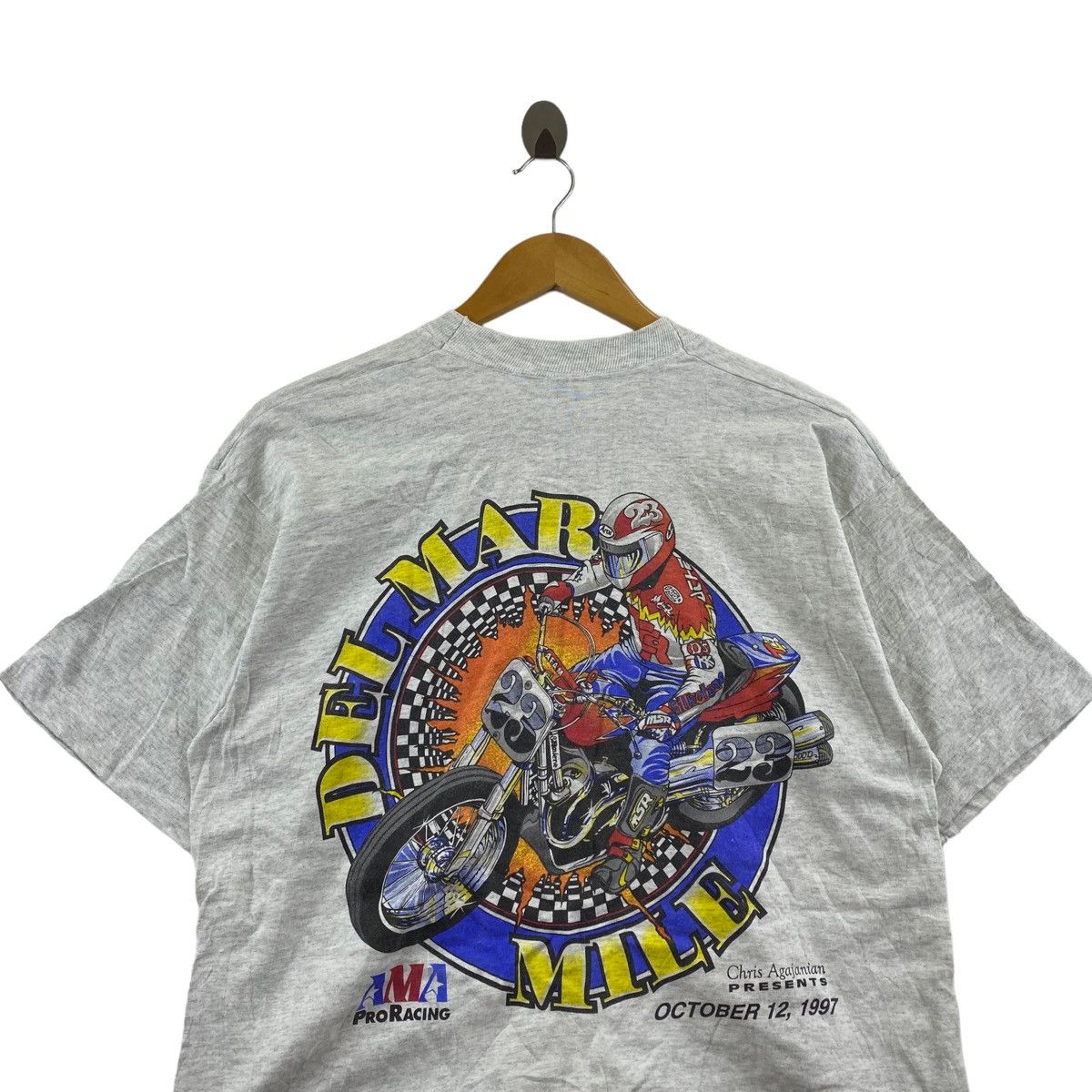 Vintage Vintage 90s DEL MAR MILE Ama Pro Racing Motocross Grey Size US M / EU 48-50 / 2 - 2 Thumbnail