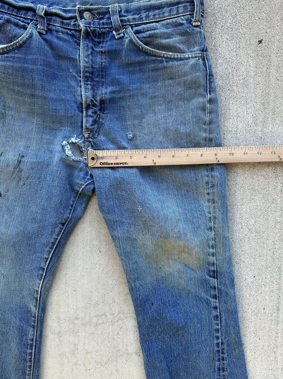 Levi's × Vintage Vintage Levi’s Big E Orange Tab 70s USA Distressed Talon Size US 32 / EU 48 - 16 Thumbnail