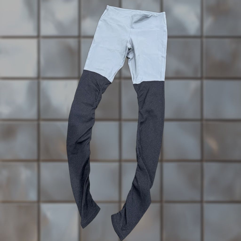 Alo VINTAGE Alo Yoga Goddess High Waist Ribbed Leggings Gray Size Small S Size 28" / US 6 / IT 42 - 1 Thumbnail