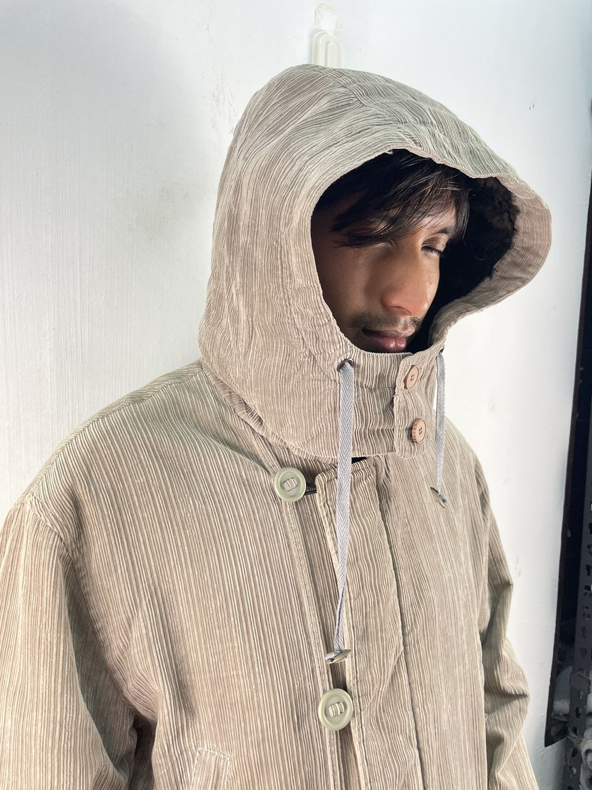 Lacoste Vintage Lacoste Corduroy Jacket Parka Sherpa Hoodie Size US XL / EU 56 / 4 - 3 Thumbnail