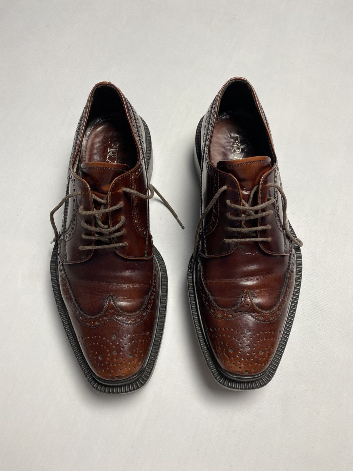 Prada Prada Oxford Wingtip Platform Derby Size US 7 / EU 40 - 2 Thumbnail