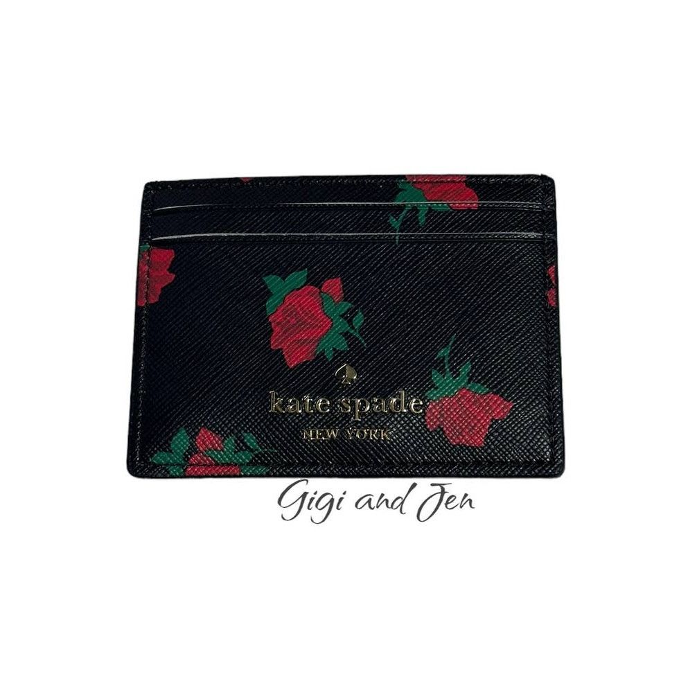 Kate Spade Kate Spade Ditsy Rose Toss Print Small Slim Card Holder Size ONE SIZE - 1 Thumbnail